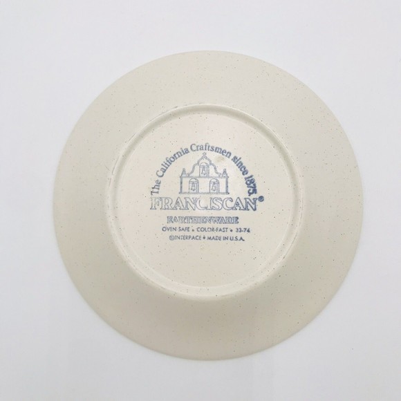 Franciscan Earthenware Hacienda Green Saucer Vintage 1970s Logo Design - Picture 6 of 6